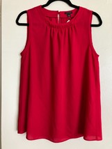Ann Taylor Blouse Top Red Sleeveless S - $19.99
