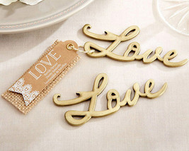 1 Love Antique Gold Bottle Opener Wedding Favor Reception Party Birthday... - £5.90 GBP