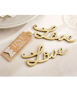 1 Love Antique Gold Bottle Opener Wedding Favor Reception Party Birthday... - $7.38