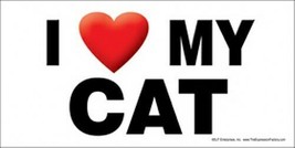 I (Heart) Love my CAT Cute Car Fridge Large Magnet 4x8 Waterproof Fast F... - $6.76