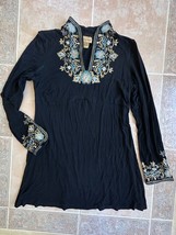 Midnight velvet  Long sleeve Tunic Dress printed Size L - $55.44