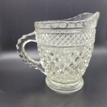 Wexford Glass Creamer Pitcher 4 Inch Tall Textured Handle Vintage Replacement - $8.60