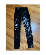 SPANXshape™ Faux Leather Patent Leggings M Center Seam Free Contoured Rear - $35.13