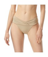 Michael Kors Essentials Euro Gathered Bikini Bottoms – Khaki, Size M - $639.07 MXN