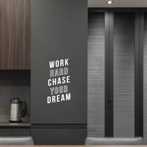 Work Hard Chase Your Dream Vinyl Decal Sticker Custom Wall Mural Art Decor Quote - £8.03 GBP