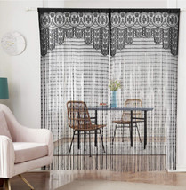 String Curtains Gray Grey 35”x79”  (90x200cm) Room Seperator window doorway G... - £5.49 GBP