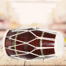 Dholak Musical Instrument Dholki With doori bag hand drum dhol - £146.31 GBP