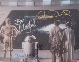 Empire Strikes Back Star War 8x10 photo signed Fisher Hamill Baker Daniels COA - £259.93 GBP