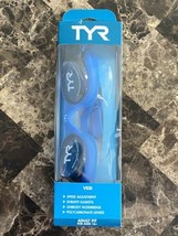 Tyr Adult Fit Vesi Smoke / Blue Swim Goggles (New In Package) - £15.47 GBP