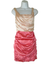 Express Dress Silk Blend Pink Coral Draped Sleeveless Womens Size 2 Cocktail - £10.17 GBP
