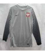 Nike Poland Soccer Player Vapor Goalie Warm Up Jersey Grey SZ L Olympic ... - $128.19