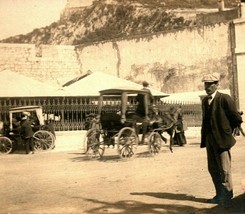 RPPC Moorish Market Gibraltar Street View Horse &amp; Carriage UNP 1912 Postcard - £19.86 GBP