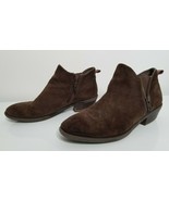 SOFFT Suede Brown Ankle Boots Booties Womens Size 7 Side Zipper Shoes - $19.99