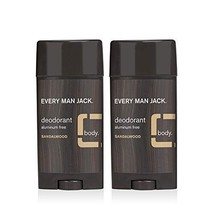 Every Man Jack Deodorant Stick, Sandalwood 3 oz (Pack of 2) - £21.20 GBP