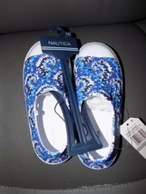 NAUTICA LEVEN BLUE TIE DYE SLIP ON SHOES SIZE 10 YOUTH NEW - £20.60 GBP