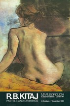 R.B. KITAJ Pastels and Drawings 30&quot; x 20&quot; Offset Lithograph 1980 - $136.62