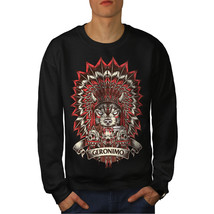 Wellcoda Geronimo Skull Horror Mens Sweatshirt - £25.28 GBP+