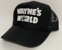 Vintage Wayne&#39;s World Movie Hat Trucker Hat snapback Black Movie Cap Summer Cap - £13.81 GBP