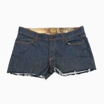 Rich &amp; Skinny Womens Cutoff Booty Shorts Size 31 Denim Daisy Dukes 8&quot; Rise Dark - £10.20 GBP