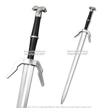 FOAM Geralt High Density Fantasy Steel Silver Long Sword Cosplay Costume - $17.80