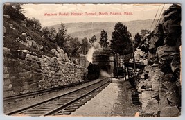 Hoosac Tunnel Western Portal Train Railroad North Adams MA UDB Postcard UNP B14 - £6.19 GBP