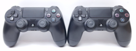 Sony PS4 Play Station 4 Official Oem Black Controllers CUH-ZCT2U Lot 2 Tested - £47.39 GBP