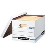 Bankers Box STOR/FILE Storage Boxes, Standard Set-Up, Lift-Off Lid, - $37.65