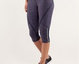 Lululemon Run: Pace Crop -Size 6- Wee Are From Space Deep Indigo Multi /... - £18.91 GBP