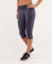 Lululemon Run: Pace Crop -Size 6- Wee Are From Space Deep Indigo Multi /... - £18.68 GBP