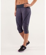 Lululemon Run: Pace Crop -Size 6- Wee Are From Space Deep Indigo Multi /... - £18.92 GBP
