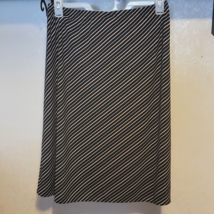George Womens Flowy Skirt Striped sz L (12/14) Black Stretch - £10.03 GBP