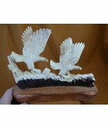 EAG-w53 pair of 2 Eagles shed ANTLER figurine Bali detailed love eagle f... - $6,157.20 MXN