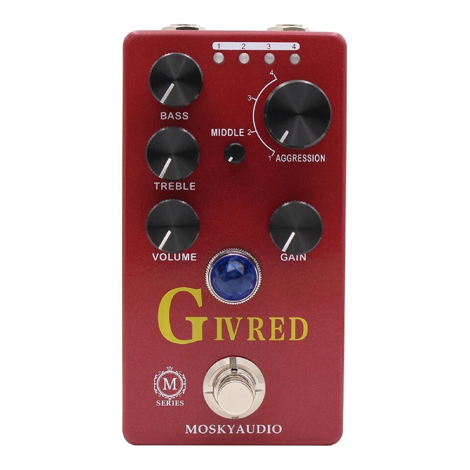 MOSKYaudio G IV RED Purple Channel Preamp/Overdrive/Distortion Pedal Gui... - $42.80