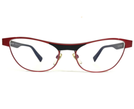 Alain Mikli Eyeglasses Frames AL1220 MOB7 Black Matte Red Cat Eye Wrap 53-18-135 - $232.85