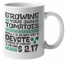 Growing Your Own Tomatoes. Funny Coffee &amp; Tea Mug For Gardener, Peasant, Farmer, - £15.56 GBP+