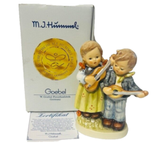 Goebel Hummel Figurine Germany box nib coa vtg #873 Happy Days Guitar Mandolin - £39.27 GBP