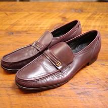 Vintage FLORSHEIM Burgundy Leather Moc Toe Comfort Loafers Dress Shoes 1... - £47.95 GBP