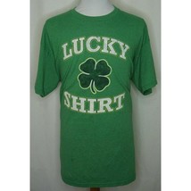 Green Shamrock Four Leaf Clover Lucky Shirt T-Shirt Size XL - £5.20 GBP