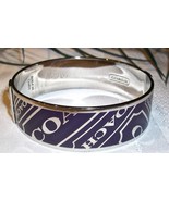 Coach 94119 Bangle Bracelet .75&quot; Lozenge Hangtag Hang Tag Silver Purple ... - $47.00