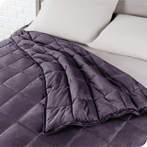 Bare Home Weighted Blanket Queen Size 17lb (60&quot; x 80&quot;) for, Eggplant, 60&quot;x80&quot; - £61.18 GBP