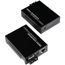 A Pair 2 Pack Multi-Mode Dual Sc Fiber Gigabit Fast Ethernet Media Converter, Mi - £64.49 GBP
