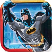 DC Comic Batman Dessert Cake Plates 8 Per Package Birthday Party Supplie... - $3.75
