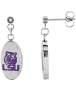 Louisiana State Tigers Logo Stainless Steel Dangle Earrings - $73.93 CAD