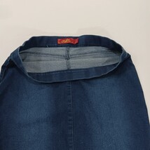 One 5 One MS14252Z Women's Blue Cotton Blend Stretch Denim Slit Skirt Size Large image 13