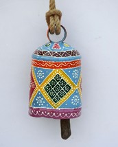 Vintage Swiss Cow Bell Metal Decorative Emboss Hand Painted Farm Animal BELL513 - £58.38 GBP