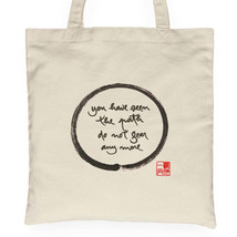 Calligraphy Tote Bag You Have Seen The Path Do Not Fear Anymore Bag Cotton Gift - £13.25 GBP