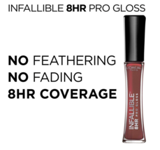 L&#39;Oreal Paris Infallible 8HR Pro Lip Gloss with Hydrating Finish  - £7.06 GBP+