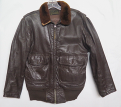 Vtg G-1 Leather USN Bomber Flight Jacket Sz 36 Foster Sportswear Goat Ra... - £524.99 GBP