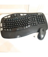 Logitech K350 Ergonomic wireless Keyboard and mouse M510 set unifying re... - £27.02 GBP