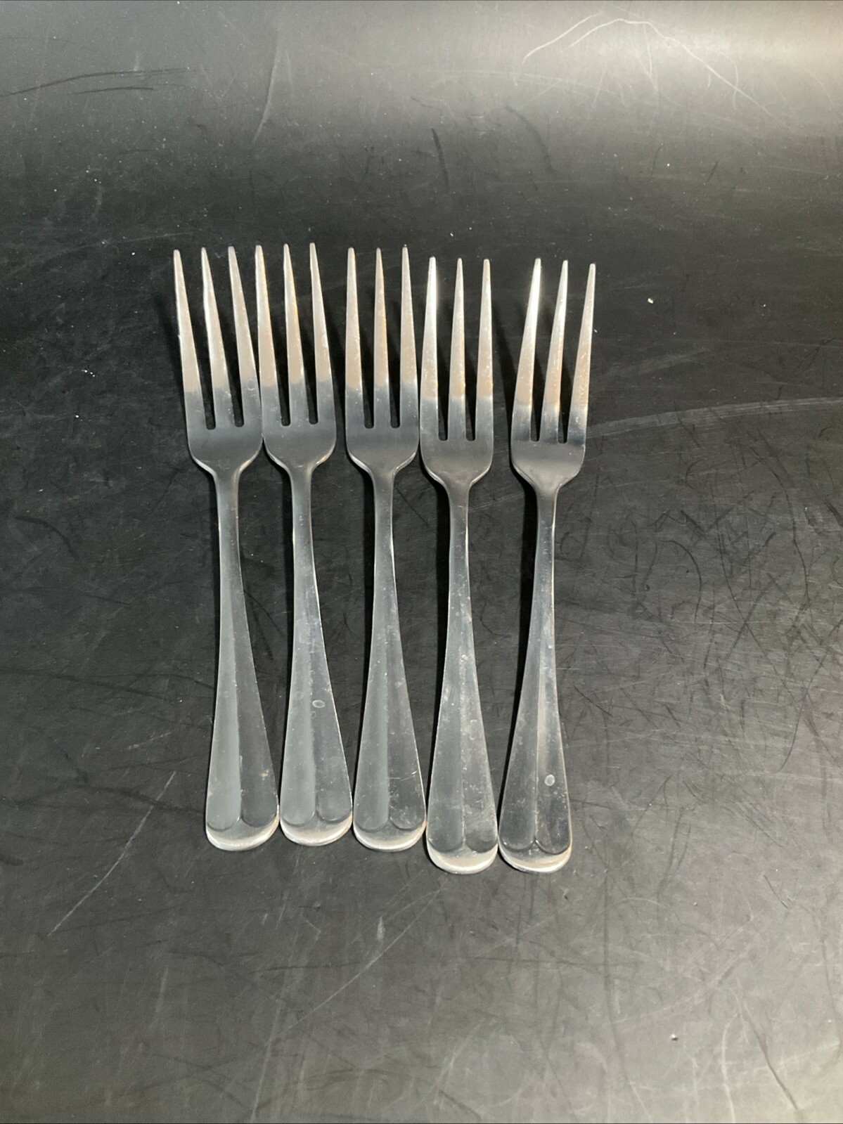 WELLESLEY F B Rogers Stainless 5 Individual 6 5/8 in Salad Forks Korea T... - $9.89